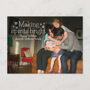 Weißes Making Spirituosen Helles Foto Feiertagspostkarte