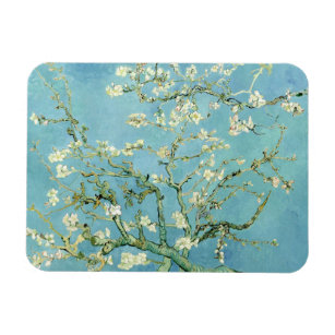 Weißes Mandelblüte von Vincent Van Gogh Magnet