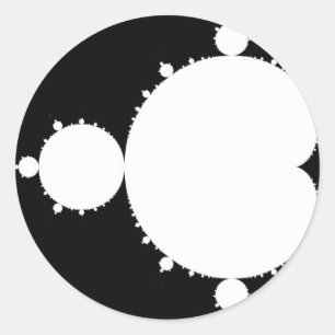 Weißes Mandelbrot Runder Aufkleber