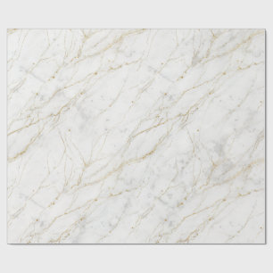 Weißes Marmor- und Gold-Geschenkpapier Geschenkpapier