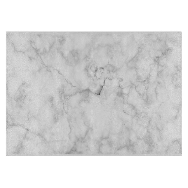Weißes Marmorglas Schneidebrett (Vorderseite)