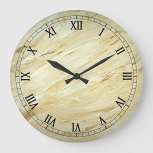 Weißes MarmorImitat-EndeWallclock römische Ziffe Große Wanduhr