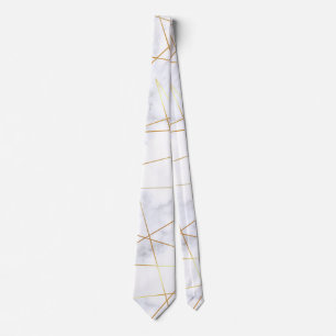 weißes MarmorImitatgold des eleganten Kükens Krawatte