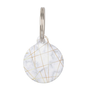 weißes MarmorImitatgold des eleganten Kükens Tiernamensmarke