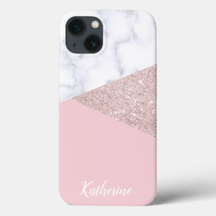 Weißes Marmorrosa des eleganten girly Case-Mate iPhone Hülle