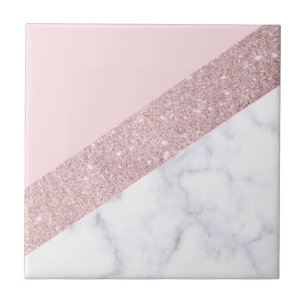 weißes Marmorrosa des eleganten girly Fliese