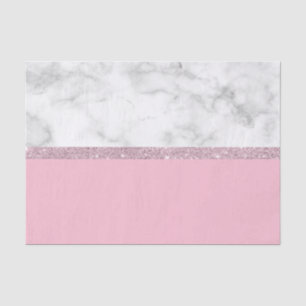 Weißes Marmorrosa des eleganten girly Seidenpapier
