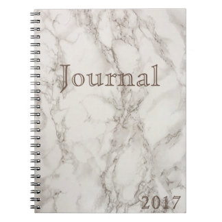 Weißes Marmorzeitschriften-Datums-Notizbuch Notizblock