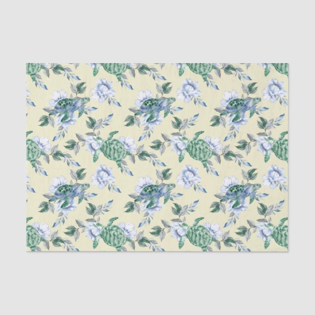 Weißes Meerschildkrötenpapier Seidenpapier (Vorderseite)
