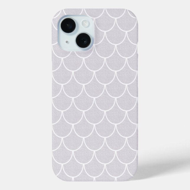 Weißes Mermaid-Muster Case-Mate iPhone Hülle (Rückseite)