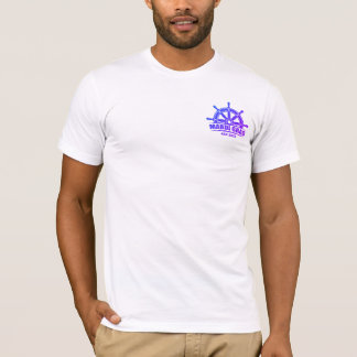 Weißes MG-T-Shirt, Farblogofett/Farbrückseite T-Shirt
