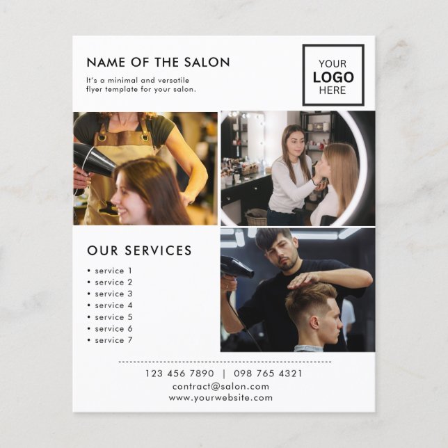 Weißes Minimalistisches Marketing Foto Flyer für S (Vorne)