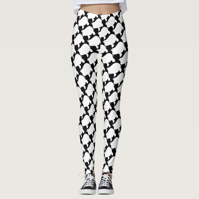 Weißes Minischwein ganz über Druck-Leggings Leggings (Vorderseite)
