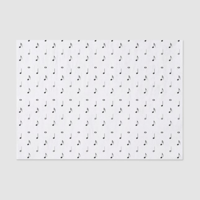 Weißes Musiknote-Papierpapier Seidenpapier (Vorderseite)