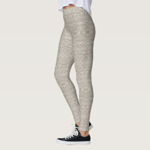 weißes Muster Leggings