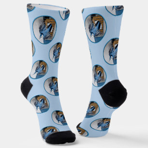 Weißes Nackthatch-Flying Original-Foto Socken