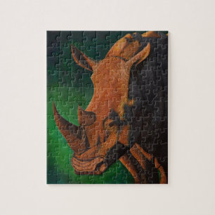 Weißes Nashorn-Puzzlespiel