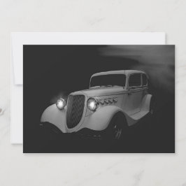 Weißes Night Frisierte Auto Geburtstag Einladung