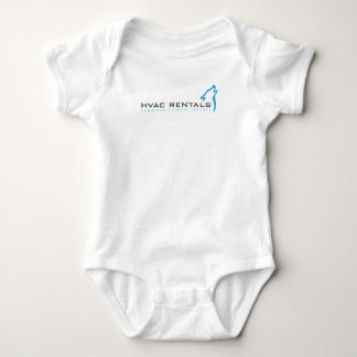 Weißes Onzie, Logo mit Slogan in der Front Baby Strampler