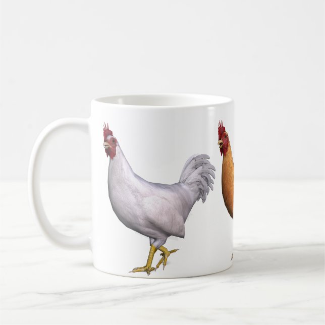 Weißes Orange und Schwarz Kaffeetasse (Links)