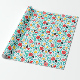 Weißes Papier für die Blumenbearbeitung | Grün Geschenkpapier