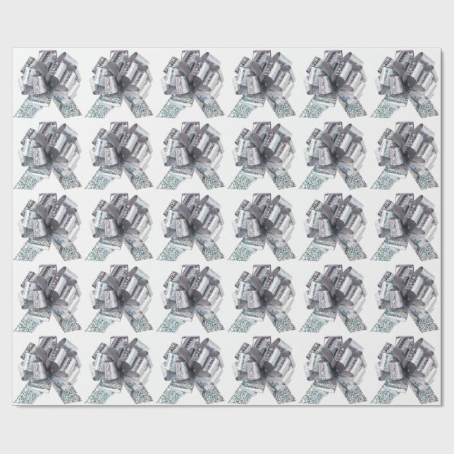 Weißes Papier für silberne Bogen Geschenkpapier (Flach)