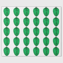 Weißes Papier "Grüne Pinecone"