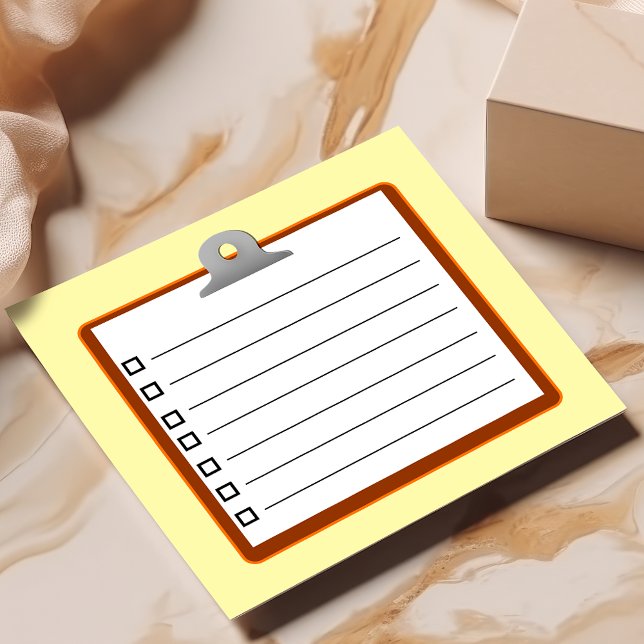 Weißes Papier in der Zwischenablage 3" x 3" Post-it Klebezettel (Von Creator hochgeladen)