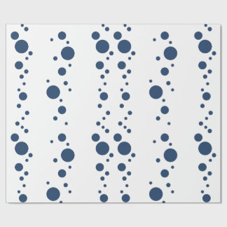 Weißes Papier mit blauen Punkten darauf Geschenkpapier