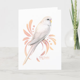 Weißes Parakeet Dankeskarte