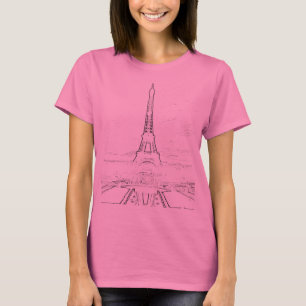 Weißes Paris T-Shirt
