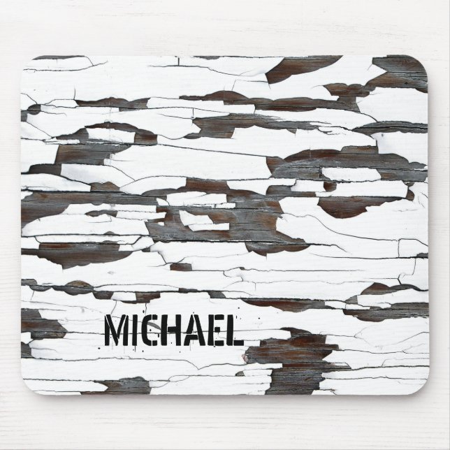 Weißes Peeling - Anpassbar Mousepad (Vorne)