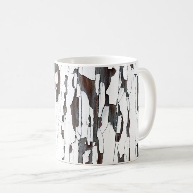 Weißes Peeling Kaffeetasse (VorderseiteRechts)