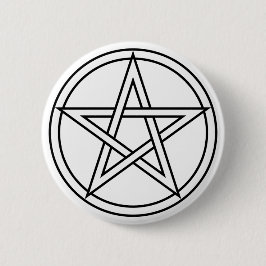 Weißes Pentagramm Button