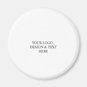 Weißes Personalisiertes – Ihr Logo & Text hier Magnet