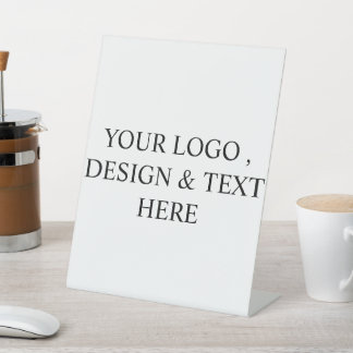 Weißes Personalisiertes – Ihr Logo & Text hier Sockelschild