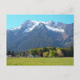 Weißes Pferd Berg in der Frühjahrspresse Postkarte
