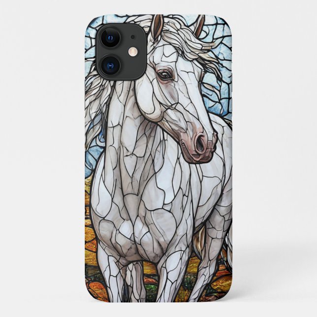 Weißes Pferd Case-Mate iPhone Hülle (Rückseite)
