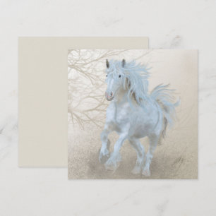 Weißes Pferd - Grußkarte Feiertagskarte