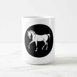 Weißes Pferd Kaffeetasse