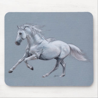 Weißes Pferd Mousepad