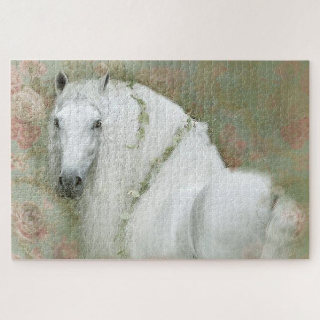 Weißes Pferd - Puzzle (Horizontal)