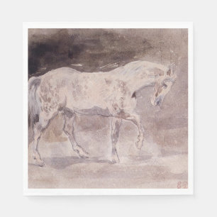 Weißes Pferd (von Eugene Delacroix) Serviette