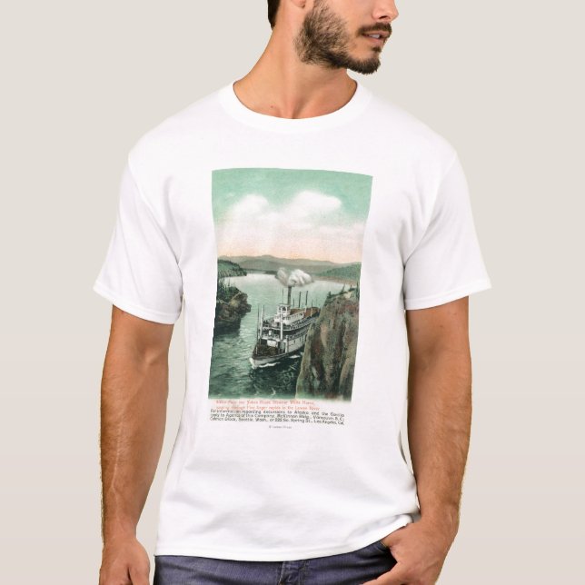 Weißes Pferdedampfer T-Shirt (Vorderseite)