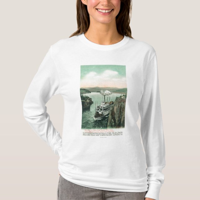 Weißes Pferdedampfer T-Shirt (Vorderseite)
