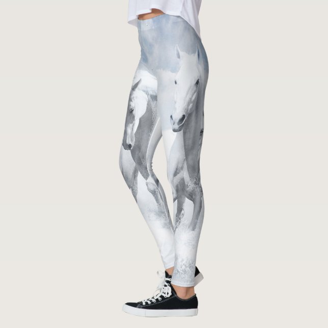 Weißes PferdeLeggings Leggings (Links)