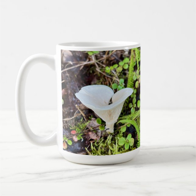 Weißes Pilz - 15 oz. Mug Kaffeetasse (Links)