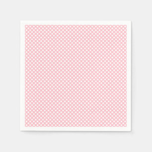 Weißes Pink-Polka-Dosenpapier Serviette