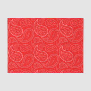 Weißes Pisley-Muster für rotes Gewebe Seidenpapier