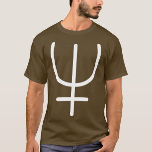 Weißes Planet-Neptun-Symbol T-Shirt